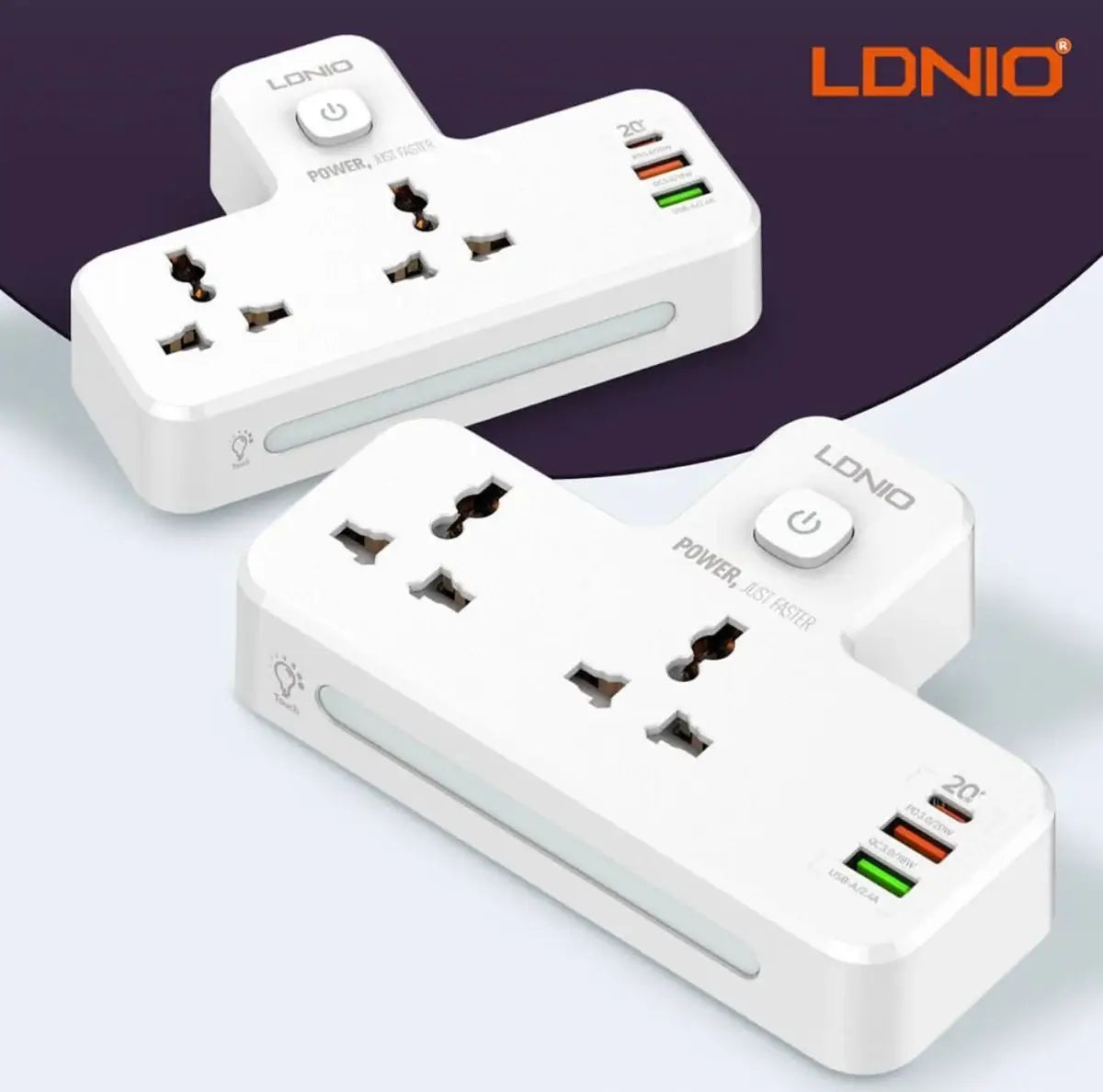 Ldnio 5 in 1 USB Socket With Night Lamp