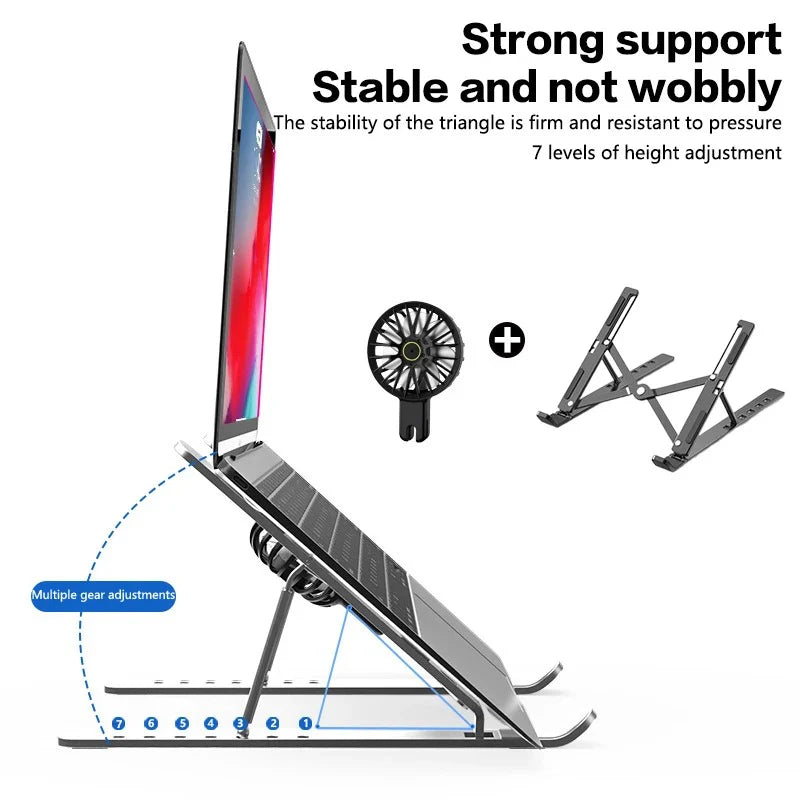 Laptop Stand with Fan - Flip.Pk