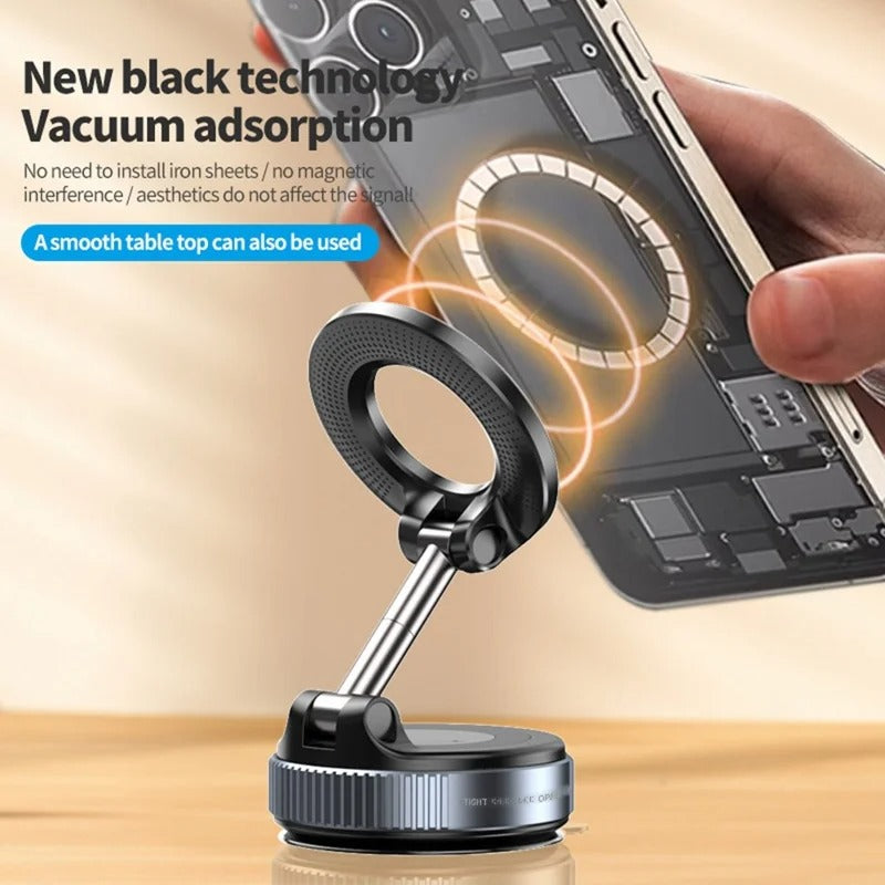 SX-M001 Magnetic Car Phone Holder - Vacuum Adsorption Technology - Flip.pk