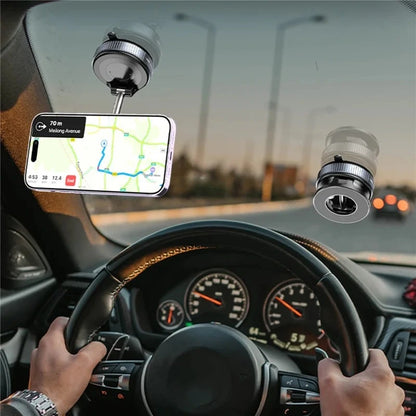 Magnetic Car Phone Holder with Adsorption Pad and Magnetic Ring - Size Details - Flip.pk