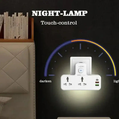 Ldnio 5 in 1 USB Socket With Night Lamp