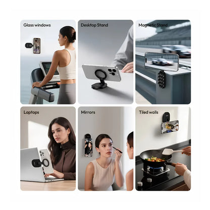3-in-1 Foldable Magnetic Suction Phone Mount