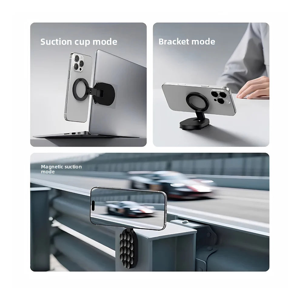 3-in-1 Foldable Magnetic Suction Phone Mount
