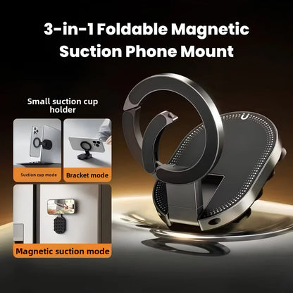 3-in-1 Foldable Magnetic Suction Phone Mount