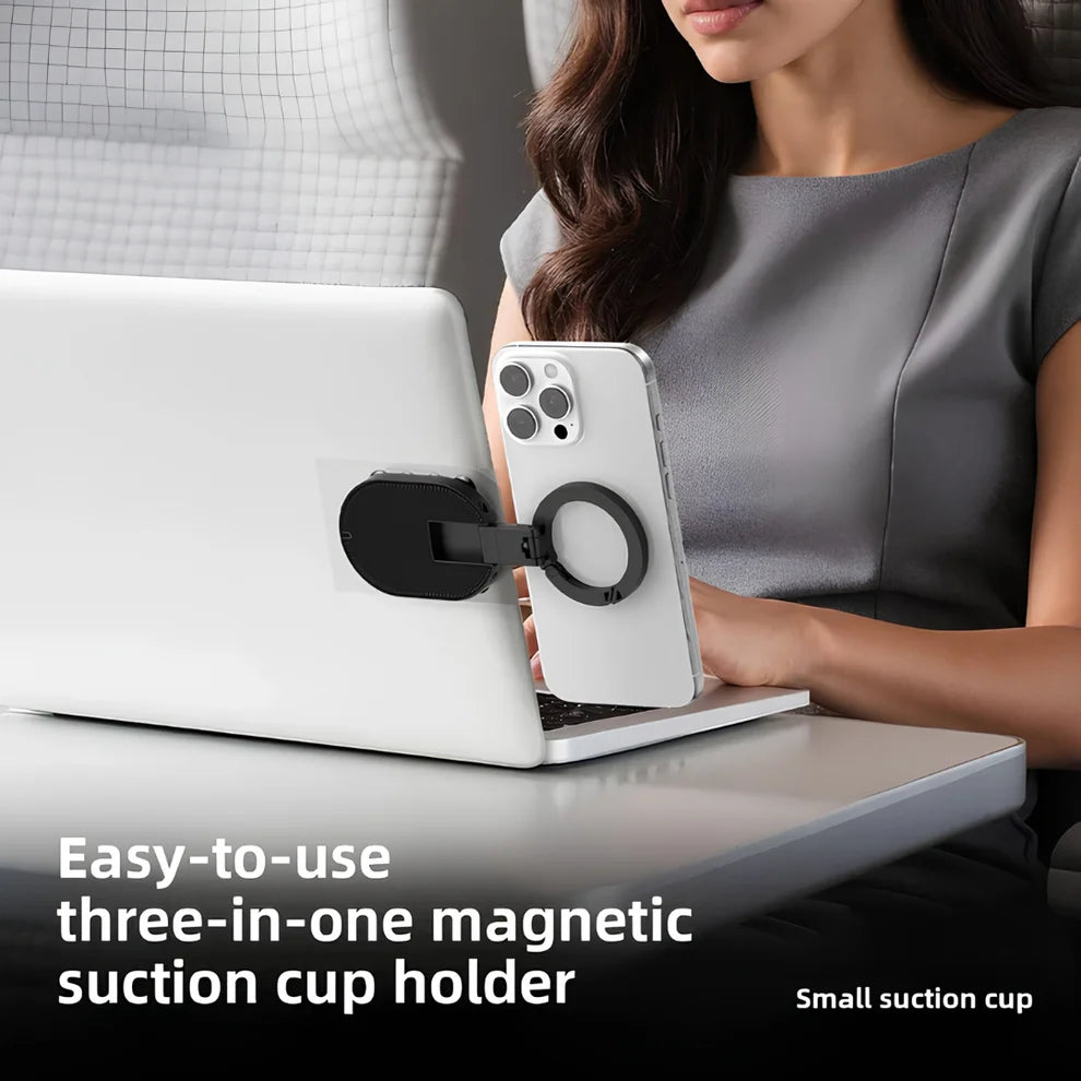 3-in-1 Foldable Magnetic Suction Phone Mount