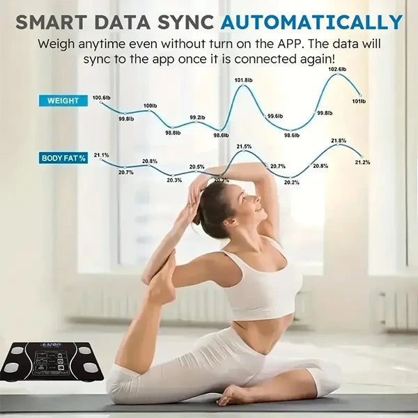 Smart Digital Body Weight Scale - Precision Electronic Fitness Tracker