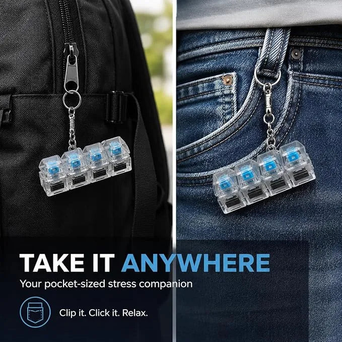 Keyboard Fidget Stress Relief Keychain