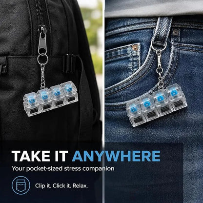 Keyboard Fidget Stress Relief Keychain