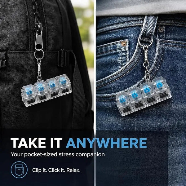 Keyboard Fidget Stress Relief Keychain