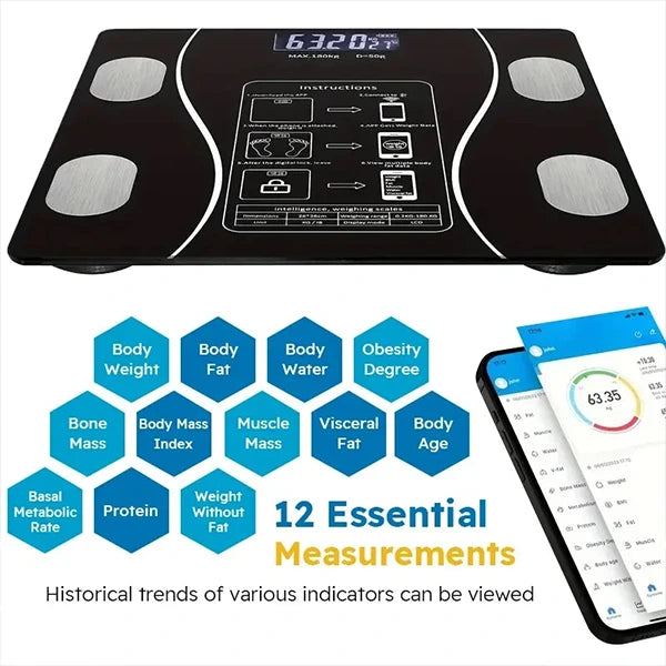 Smart Digital Body Weight Scale - Precision Electronic Fitness Tracker