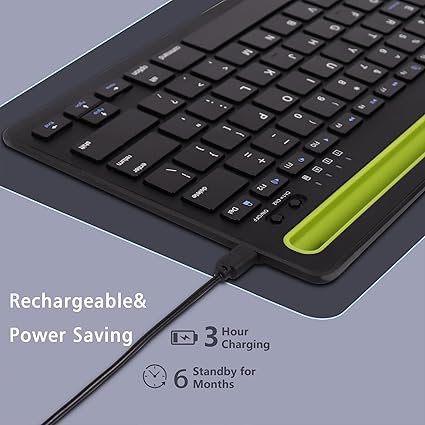 Wireless Bluetooth Keyboard With Phone/tablet Holder Slot - Flip.Pk