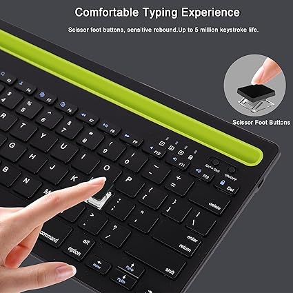 Wireless Bluetooth Keyboard With Phone/tablet Holder Slot - Flip.Pk
