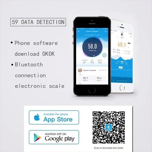 Smart Digital Body Weight Scale - Precision Electronic Fitness Tracker