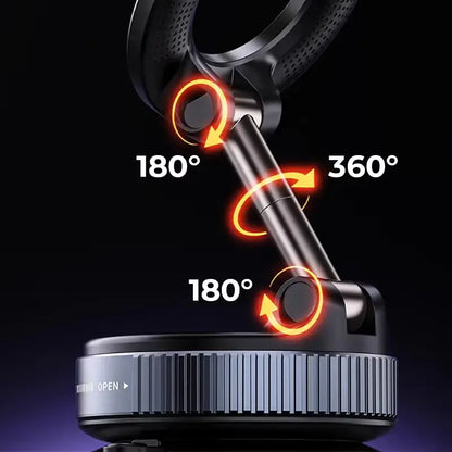 Magnetic Foldable Car Phone Holder with 360 Rotation and Strong Magnetic Hold - Flip.pk