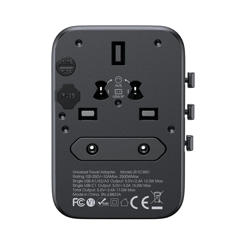 Port Universal Travel Adapter - Flip.Pk