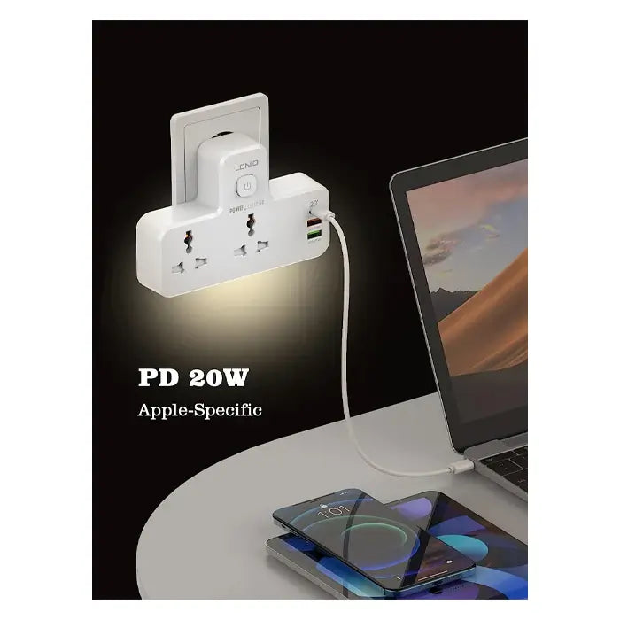 Ldnio 5 in 1 USB Socket With Night Lamp