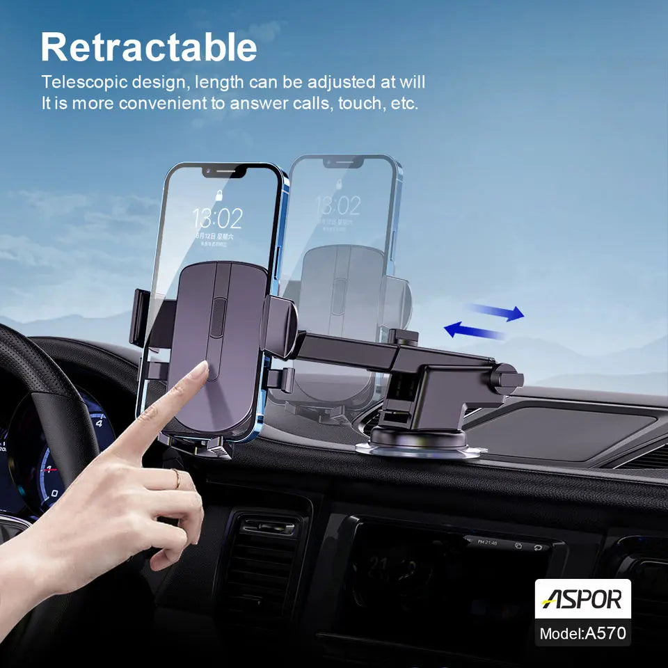 Aspor A570 360° Rotatable Car Mobile Phone Holder