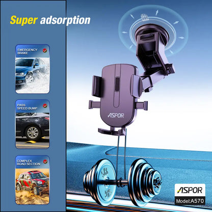 Aspor A570 360° Rotatable Car Mobile Phone Holder