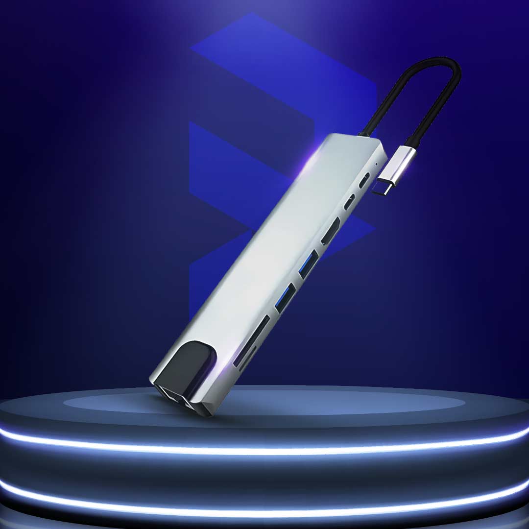 USB Type C Hub 8 in 1 - Flip.Pk