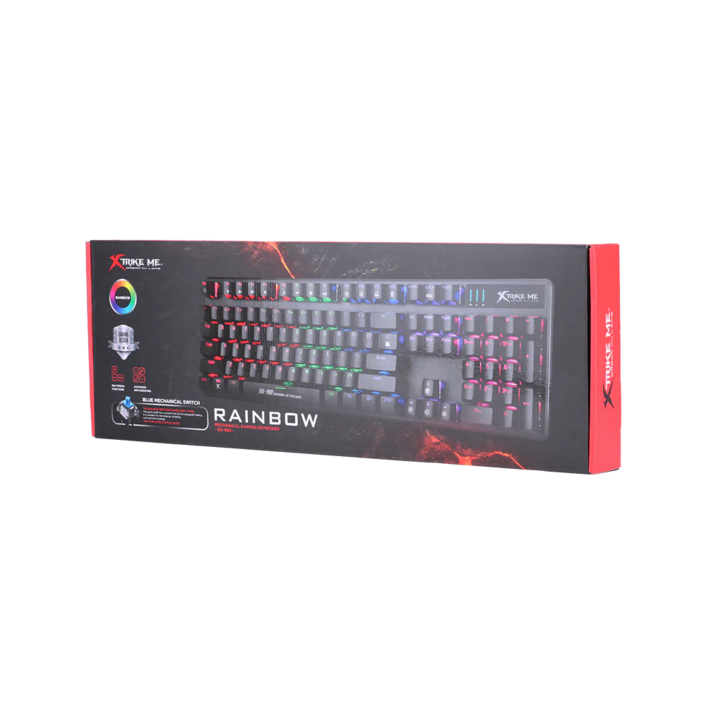 Xtrike Me GK-980 Wired Mechanical Gaming Keyboard with RGB Backlight - Flip.Pk
