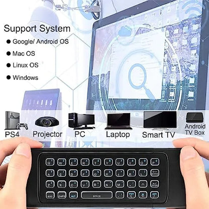4 in 1 MX3 Air Mouse Voice Remote Control with RGB Backlit & IR Learning for Android TV Box, Smart TV, PC