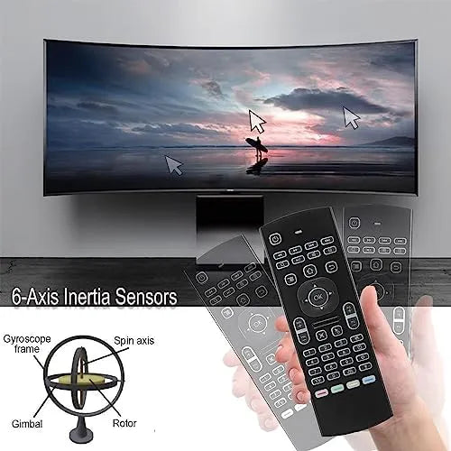 4 in 1 MX3 Air Mouse Voice Remote Control with RGB Backlit & IR Learning for Android TV Box, Smart TV, PC