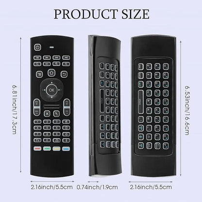 4 in 1 MX3 Air Mouse Voice Remote Control with RGB Backlit & IR Learning for Android TV Box, Smart TV, PC