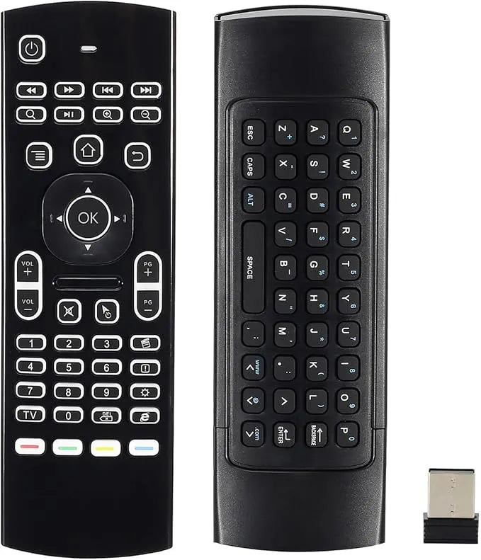 4 in 1 MX3 Air Mouse Voice Remote Control with RGB Backlit & IR Learning for Android TV Box, Smart TV, PC