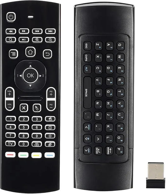 4 in 1 MX3 Air Mouse Voice Remote Control with RGB Backlit & IR Learning for Android TV Box, Smart TV, PC