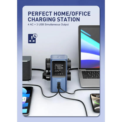 Ldnio Sc2 7-in-1 Power Extension With Fast Charging 4 Sockets 2 Usb-c + 1 Usb-a