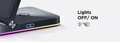 JR-WQN01 15w 3-in-1 Foldable Wireless Charging Station - Flip.Pk