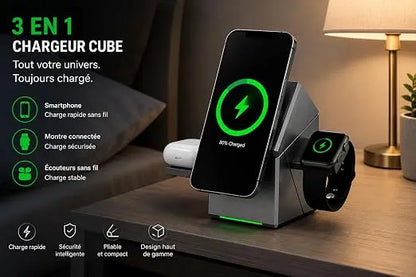 W22 wireless charger with built-in safe charge protection chip