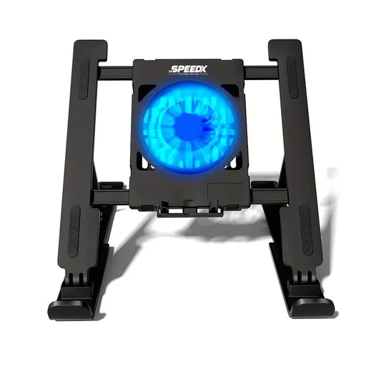 Adjustable Laptop Cooling Stand with Silent Fan & USB Power